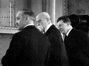 Záběr z historické návštěvy prezidenta T. G. Masaryka v ústavu v roce 1933